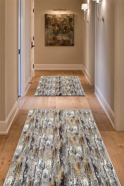 ISM - Kaymaz Taban Yıkanabilir Kesme Yolluk Halı - Kahve - Overloklu - 80-100-120-150-200cm En