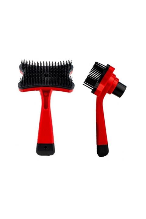 Pi İthalat Evcil Hayvan Tarak - Kendini Temizler Fırça - Kırmızı