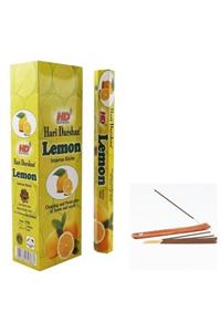 HARİ DARSHAN Lemon&limon Kokusu 20 Adet Çubuk Tütsü 1 Adet Kayık Tütsülük Hediye