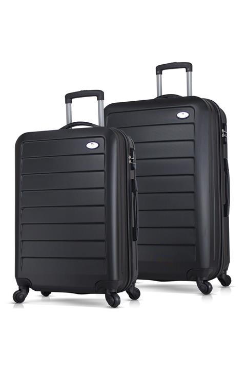 My Valice Siyah Unisex Orta ve Büyük Boy Valiz Seti MV8107