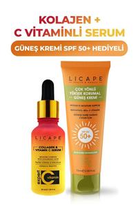 Licape Kolajen+ C Vitaminli Serum 30 ml + 50+ Güneş Kremi 75 ml