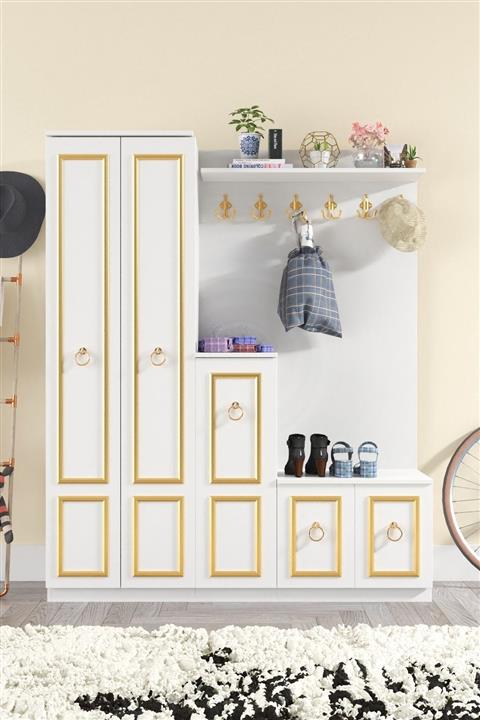 Ardeno Gold Dalyan Portmanto Vestiyer Ayakkabılık