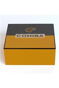 COHİBA Sarı Gri Nokta Desenli Humidor Puro Kutusu