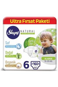 Sleepy Natural Bebek Bezi 6 Numara Xlarge Ultra Fırsat Paketi 160 Adet