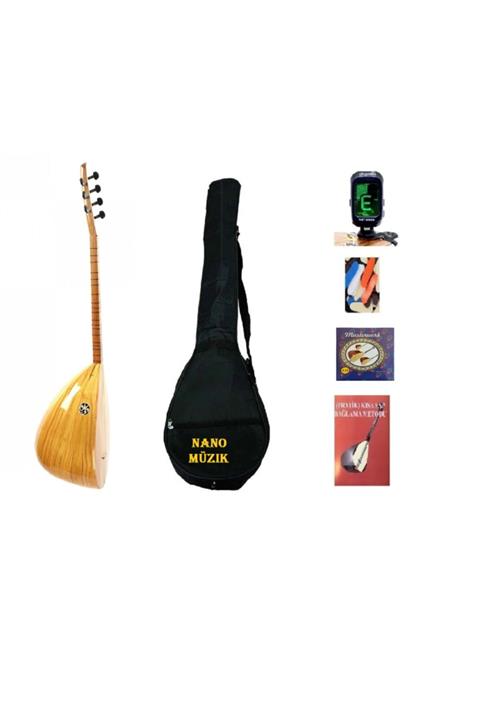 Nano Müzik Kısa Sap Saz Bağlama Seti + Öğretici Kitap