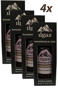 ILGAZ 4'lü Buhurdanlık Yağı Sandal Wood Ortam Kokusu Uçucu Aromaterapi Yağ Buhurdanlık Kokusu Sandal Ağacı