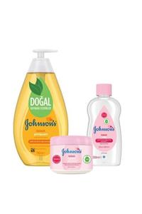 Johnson´s Baby Şampuan 750 ml + Yağ 200 ml + Hafif Parfümlü Bebek Vazelini 100 ml