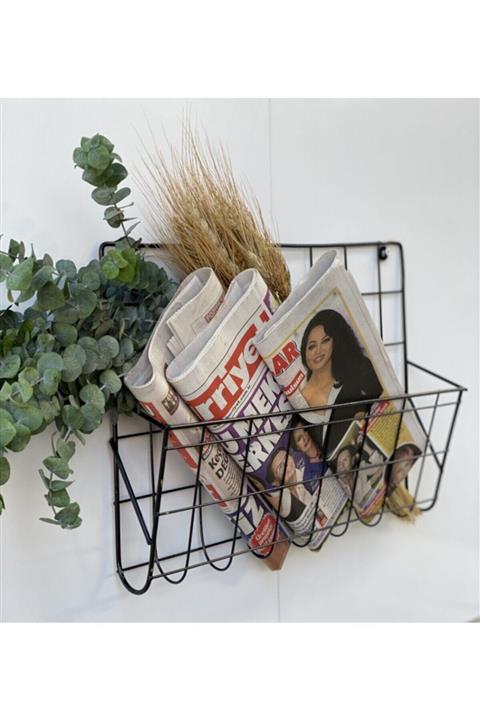 FİLE EV Çok Amaçlı Dergilik Veya Gazetelik Duvar Rafı