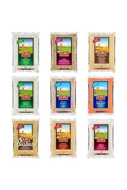 Duru Bulgur Duru 9 Çeşit Yerli Bakliyat Paketi