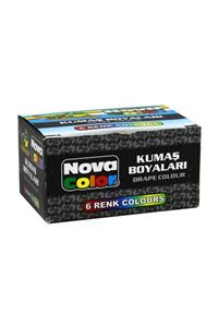 Nova Color Kumaş Boyası 6 Renk x 30 ml. Set