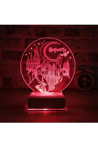 Hediyeiste Harry Potter Hogwarts 3d Led Gece Lambası