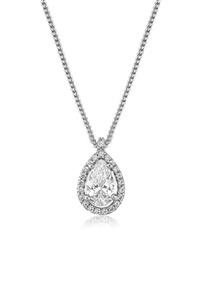 Valori Jewels Damla, 0.75 Karat Swarovski Zirkon Taşlı, Gümüş Tektaş Kolye