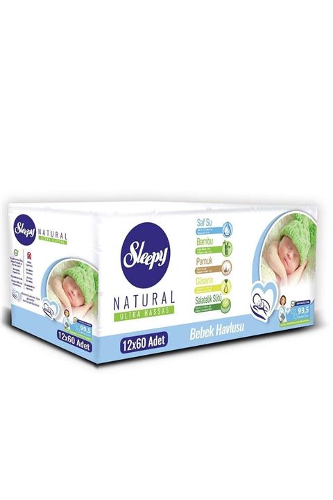 Sleepy Natural Bebek Havlusu 12x60