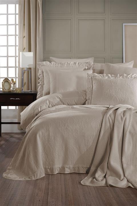 İyi Geceler İstanbul Rosaline Çift Kişilik Çeyiz Seti Bej