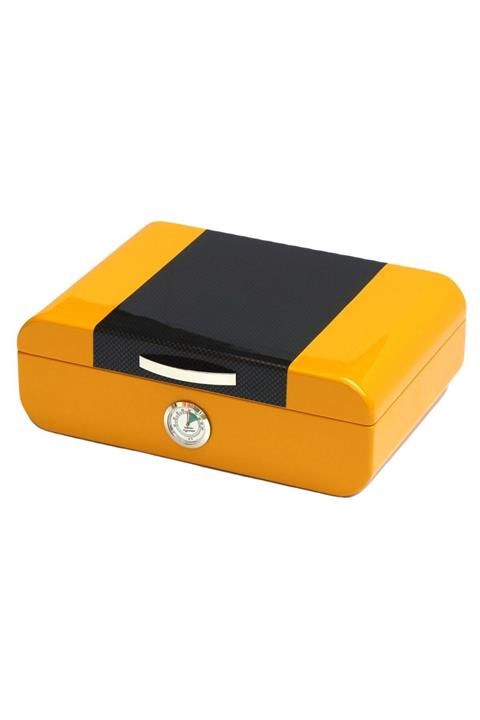 TBek Cedar Alman Humidor Puro Kutusu Sarı Siyah 20