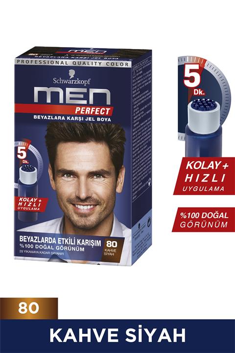 Men Perfect Saç Boyası 80 - Kahve Siyah
