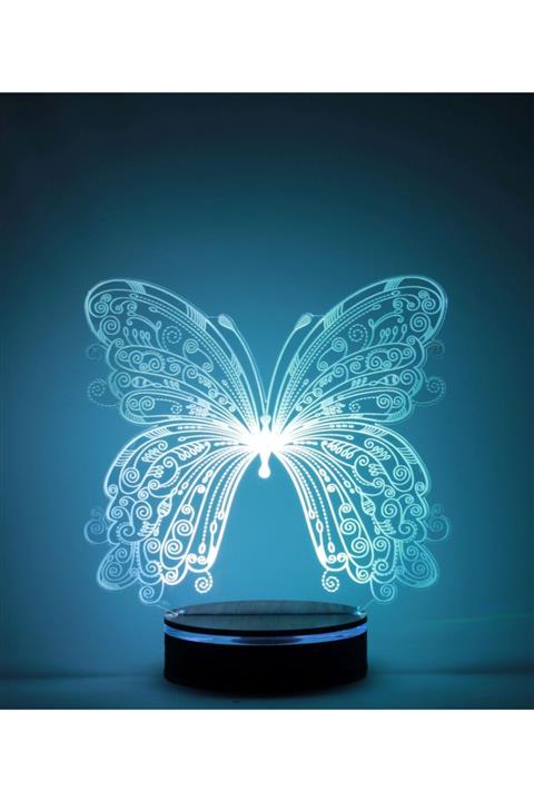 Tablo Art House 3d Led Lamba Kelebek