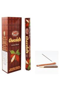 HARİ DARSHAN Chocolate Kokusu 20 Adet Çubuk Tütsü 1 Adet Kayık Tütsülük Hediye