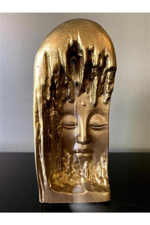 Talya Art Design Buddha Mistik Geri Akış Tütsülük Altın Rengi