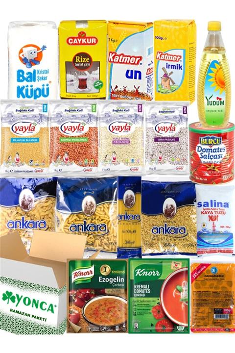 Akay Ramazan Kumanyası Erzak Yardım Paketi Kolisi 18 Parça