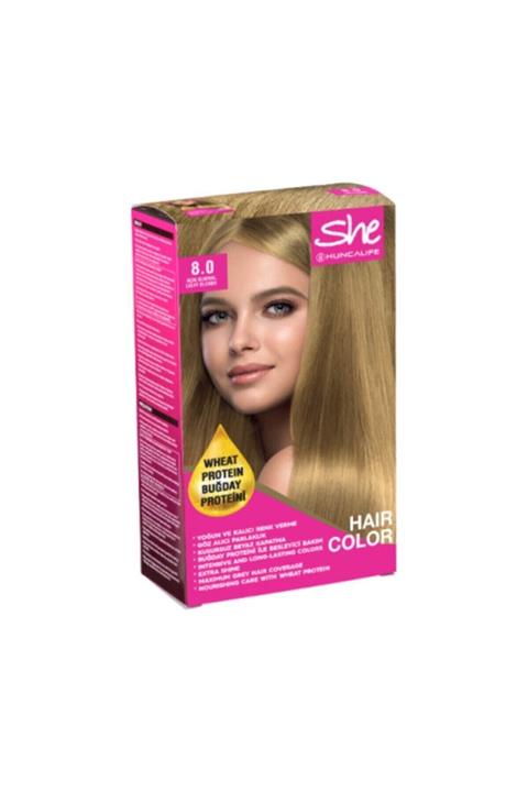 Huncalife She Natural Color Saç Boyası 8.0 Açık Kumral
