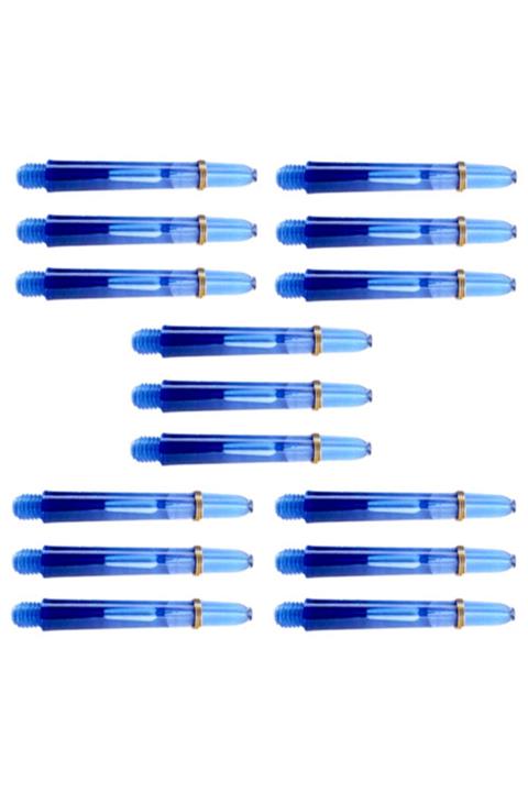 DARTSAN 15 Adet 5 Takım 48 mm Medium Orta Şeffaf Mavi Dart Şaft Shaft