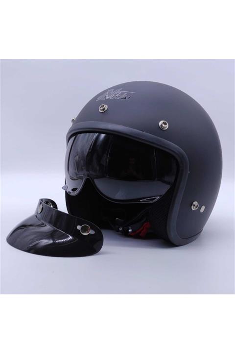 Nikko N313 Yarım Chopper Güneş Vizörlü Kask