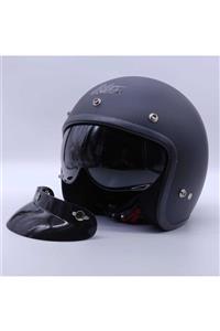 Nikko N313 Yarım Chopper Güneş Vizörlü Kask