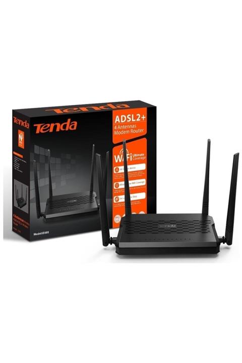 tenda D305 4 Port Wifi-n 300 Mbps Adsl2+ Modem+usb
