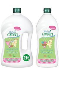 Baby's Green Organik Aloe Veralı Bebek Çamaşır Temizleyici 2 Lt - Organik Aloe Veralı Yumuşatıcı 1 Lt Set 2'li