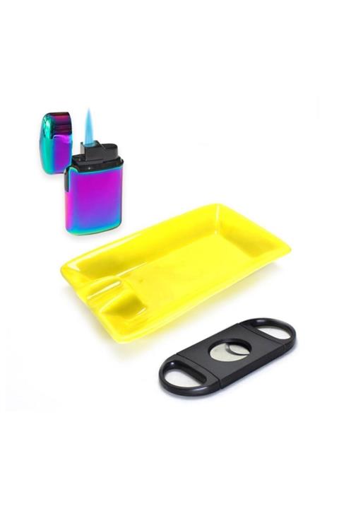 TBek Easy Crazy Puro Çakmak Kesici Küllük Seti