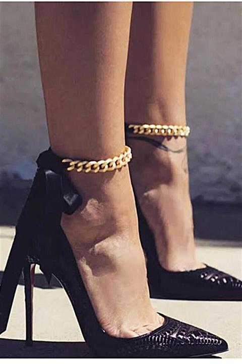 PETEK AKSESUAR Kurdela Zincir Tarz Halhal