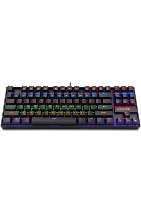 REDRAGON K552 Kumara Red Switch Tkl Rainbow Türkçe Q Oyuncu Klavyesi