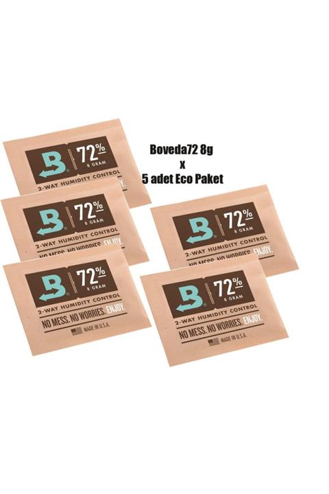 Boveda 72 8g Humidor Puro Kutusu Nemlendirici 5li Paket