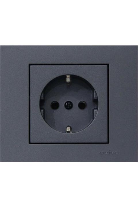 OVİVO Grano Füme Topraklı Priz Çerçeve
