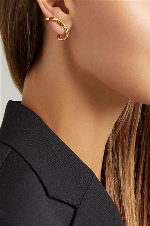 Elika Silver Kadın Altın Kaplama 925 Ayar Gümüş Küpe