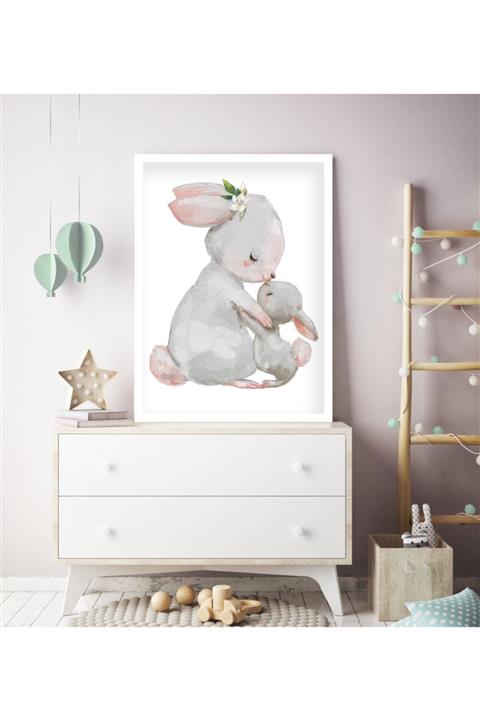 tablosetleri 1 Adet 33 X 44cm Büyük Boy Çerçeveli Bebek, Çocuk Odası Tablo