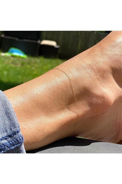 UKBA GOLD 14 Ayar Altın Forse Zincir Halhal