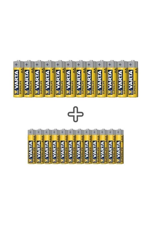 Varta Süperlife 24'lü Özel Pil Paketi (12aa+12aaa)