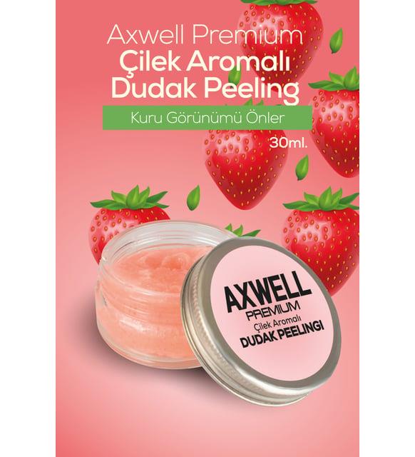 AXWELL Premium Çilek Aromalı Dudak Bakım Peelingi 30ml