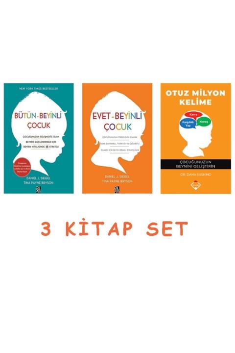 Buzdağı Yayınları Evet-beyinli Çocuk | Bütün - Beyinli Çocuk | Otuz Milyon Kelime | 3 Kitap Set