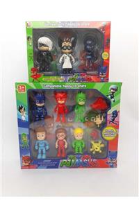 BFY TOYS Pjmasks 13'lü Pijamaskeliler Figür Seti Romeo Gece Ninjası Ay Kız Kedi Çocuk Kertenkele Baykuş Kız