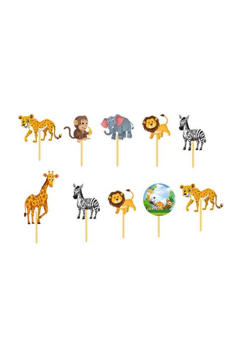 Big Party Safari Temalı Parti Kürdanı 10'lu