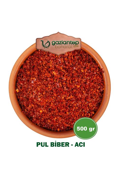 Gaziantep Baharat Pul Biber Acı Kırmızı Pul Evlik Acı Pul Biber Net 500 gr 1.kalite