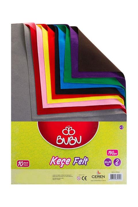 Bubu 50x70 Cm Keçe 10 Renk K.e