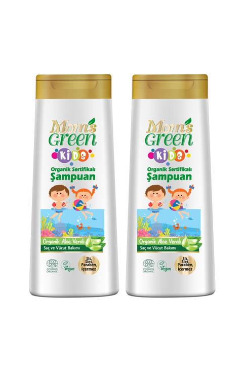 Mom's Green Kids Organik Aloeveralı Çocuk Şampuanı 2'li 400 ml