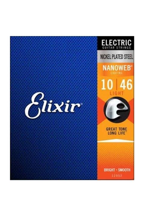 Elixir 12052 Nanoweb Light Elektro Gitar Teli (10-46)