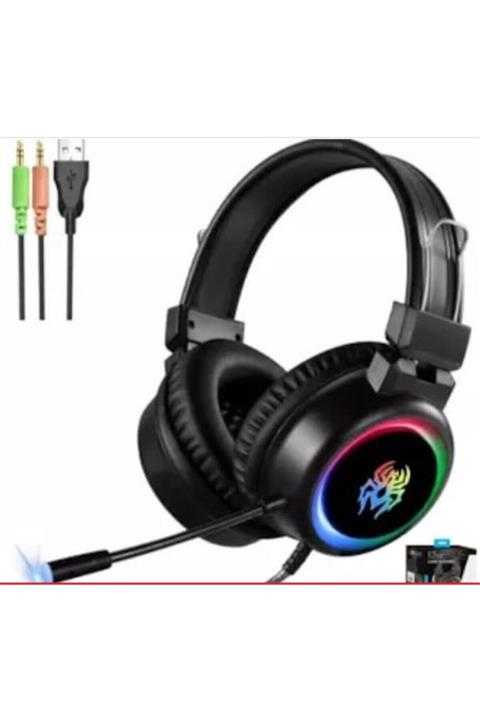 Yoro G150 7.1 Profesyonel Işıklı Oyuncu Kulaklığı Usb Ve 3.5 Mm Jack Kulaklık