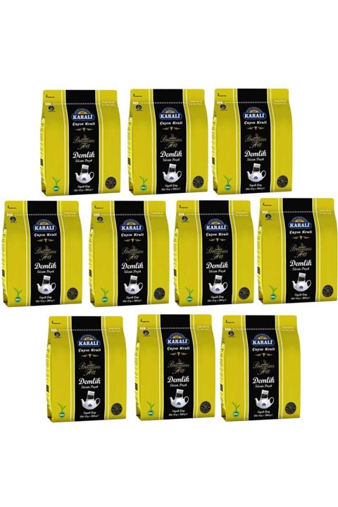 Karali Çay Karali Premium Demlik Poşet Siyah Çay 25 Li 10 Adet
