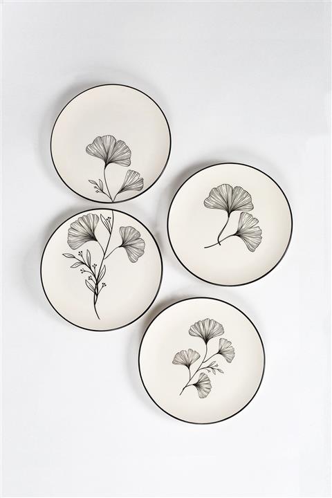 Rakle Ginkgo 4'lü Pasta Tabağı Seti 19 Cm